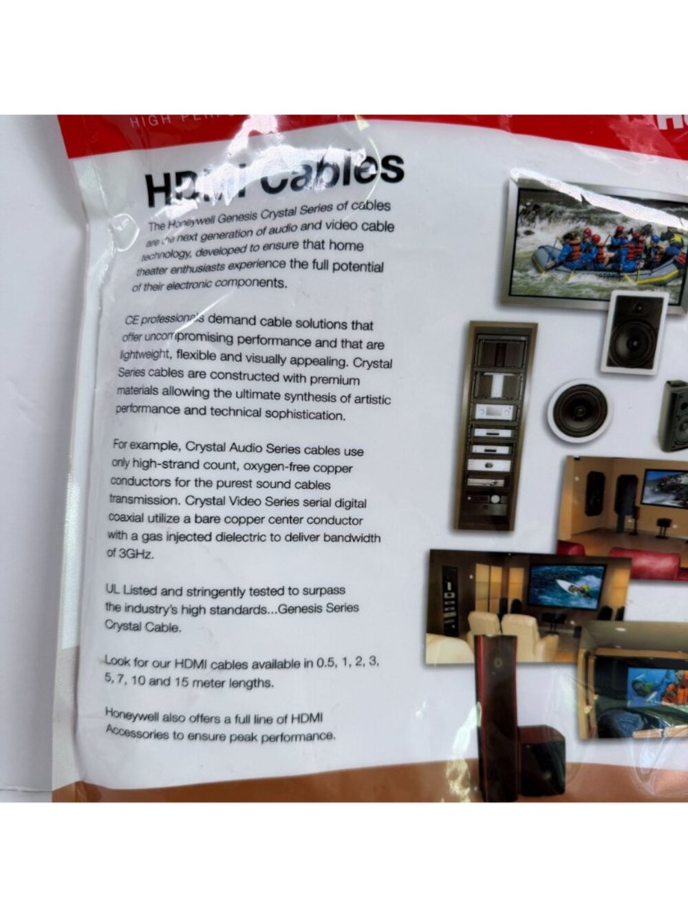 Honeywell Genesis Crystal Series RCA Male to Male Subwoofer Cable 5 Meters NEW - Picture 4 of 7
